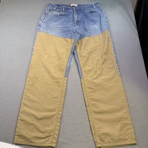 Guide Series Pants Men's 38 x 34 Relaxed Fit Double Leg Brush Guard Denim Canvas